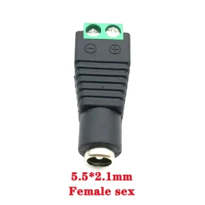 Male Female DC Power Plug Connector 2.1mm x 5.5mm 2.5mm x 5.5mm 1.35mm x 3.5mm Needn't Welding DC Plug Adapter 12V 24V For CCTV - 5.5mm-2.1mm