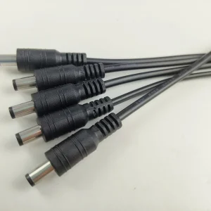 1/5/10 Pcs 5.5x2.1mm DC Male Female Power Plug Cable Wire Jack Adapter Connector for CCTV Single Color 3528 5050 LED Tape Light - 5 Male black