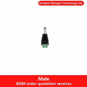 DC 12V 5.5*2.1mm no-solder male/female power plug connection adapter jack socket for signal colour LED strip CCTV camera - Male 1pcs