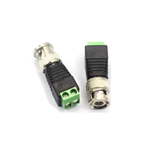 12V DC BNC Male female Connector Coax CAT5 Video Balun Adapter Plug for Led Strip Lights CCTV Camera Accessories - BNC male