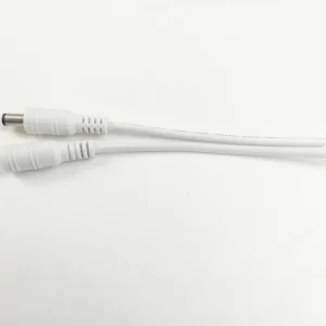 1/5/10 Pcs 5.5x2.1mm DC Male Female Power Plug Cable Wire Jack Adapter Connector for CCTV Single Color 3528 5050 LED Tape Light - 1 Pairs white
