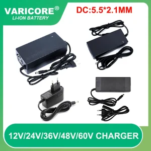 12V 24V 36V 48V60v 3 Series 6 Series 7 Series 10 Series 13 String 16s 18650 Lithium Battery Charger 12.6V 29.4V DC 5.5*2.1mm