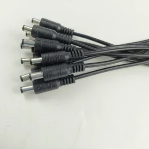 1/5/10 Pcs 5.5x2.1mm DC Male Female Power Plug Cable Wire Jack Adapter Connector for CCTV Single Color 3528 5050 LED Tape Light - 10 Male black