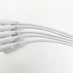 1/5/10 Pcs 5.5x2.1mm DC Male Female Power Plug Cable Wire Jack Adapter Connector for CCTV Single Color 3528 5050 LED Tape Light - 5 Female white