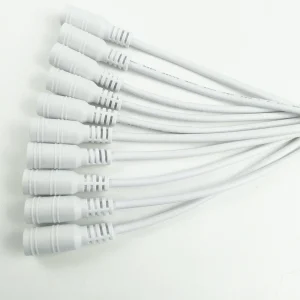 1/5/10 Pcs 5.5x2.1mm DC Male Female Power Plug Cable Wire Jack Adapter Connector for CCTV Single Color 3528 5050 LED Tape Light - 10 Female white