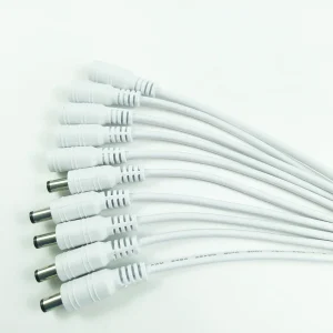 1/5/10 Pcs 5.5x2.1mm DC Male Female Power Plug Cable Wire Jack Adapter Connector for CCTV Single Color 3528 5050 LED Tape Light - 5 Pairs white