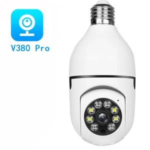 V380Pro 2MP Wifi Bulb E27 Surveillance Camera Color Night Vision 360° Rotating Automatic Human Tracking Two-way Talk Smart Home - V380 1080P Cam